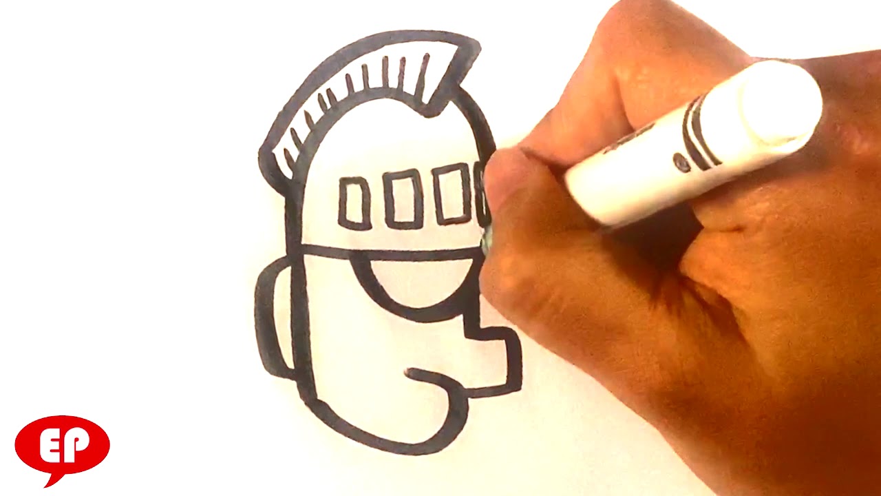 How to Draw Among Us - Mini Knight Hat 1