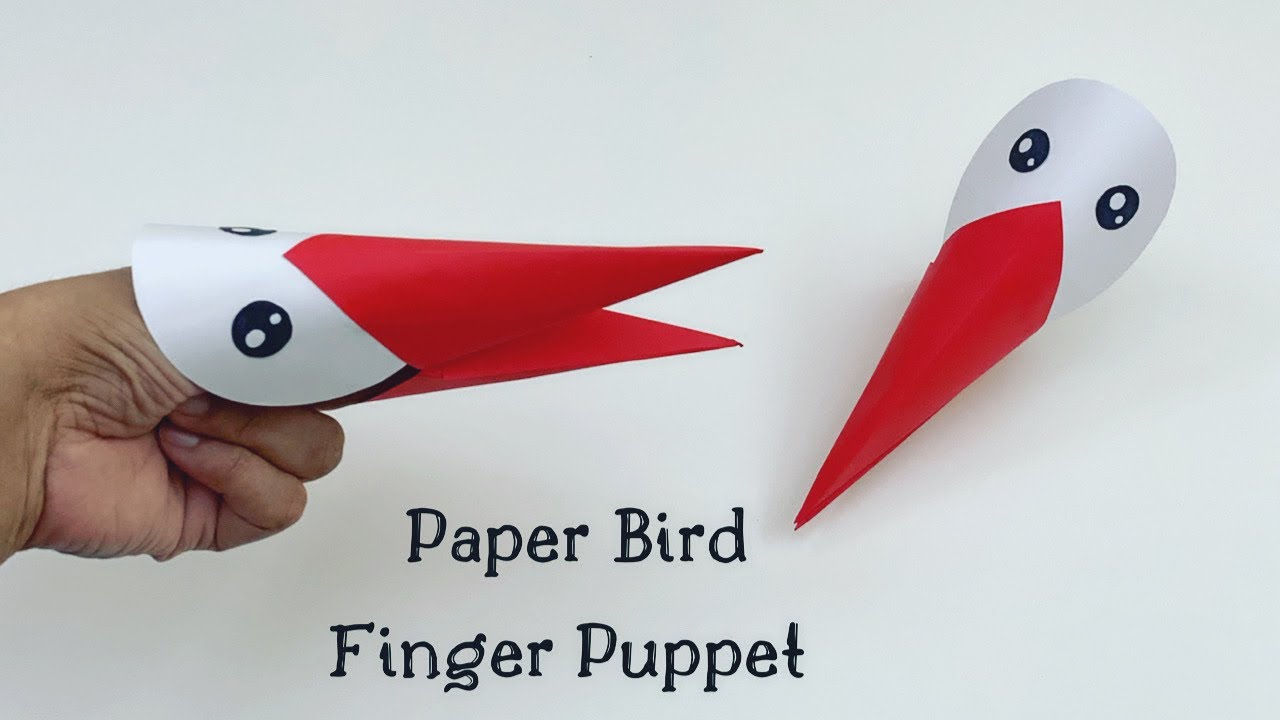 DIY Paper Bird Finger Puppet / How To Make Paper Bird / Paper Craft / Paper Craft For Kids #shorts 