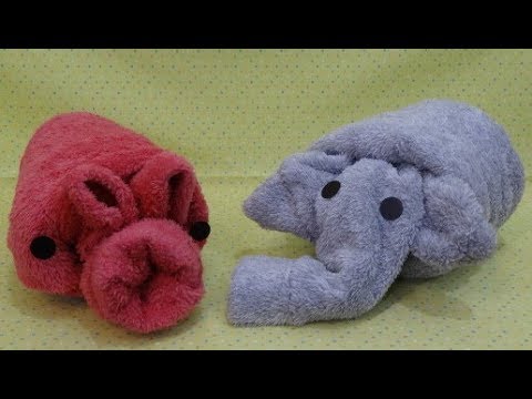 ユニクロのフリースで「ブタ」と「ゾウ」　Pig And Elephant Made Of UNIQLO FLEECE 