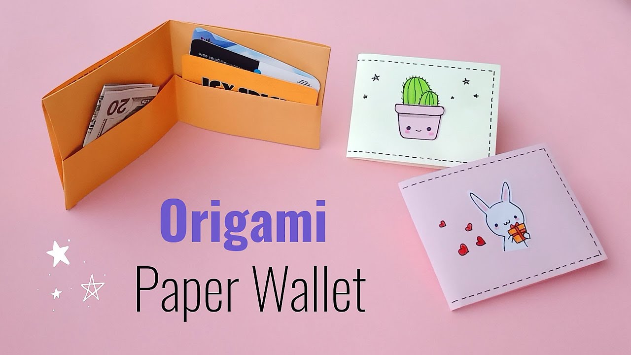 How to make a cute paper wallet | Origami wallet | origami craft with paper | DIY mini paper wallet 2