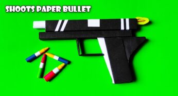 How to make a Paper Pistol that Shoots Paper Bullet | Paper gun origami that shoots | Paper pistol