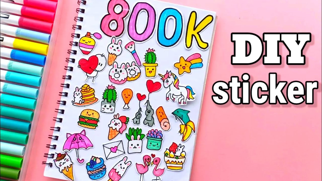 How to Make Your Own Stickers/ DIY paper Sticker /Stickers /DIY Stickers tutorial /HOME MADE STICKER