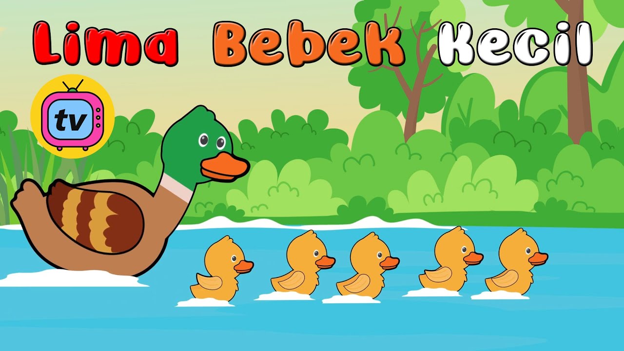 Lima Bebek Kecil Berenang | Lagu Anak Indonesia Balita