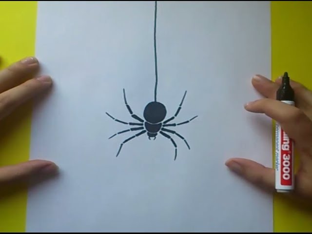 Como dibujar una araña paso a paso 3 | How to draw a spider 3 