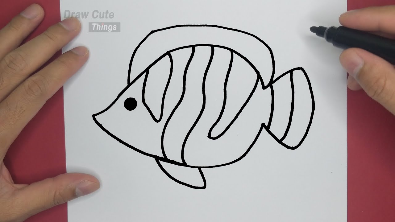 HOW TO DRAW A CUTE FISH, DRAW CUTE THINGS
