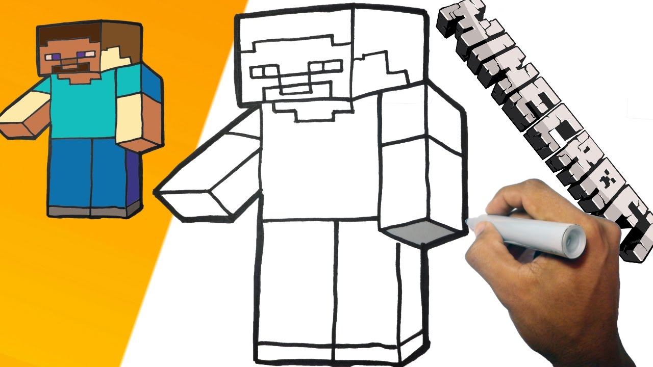 Como dibujar a Steve - Minecraft paso a paso | how to draw Steve - Minecraft step by step 