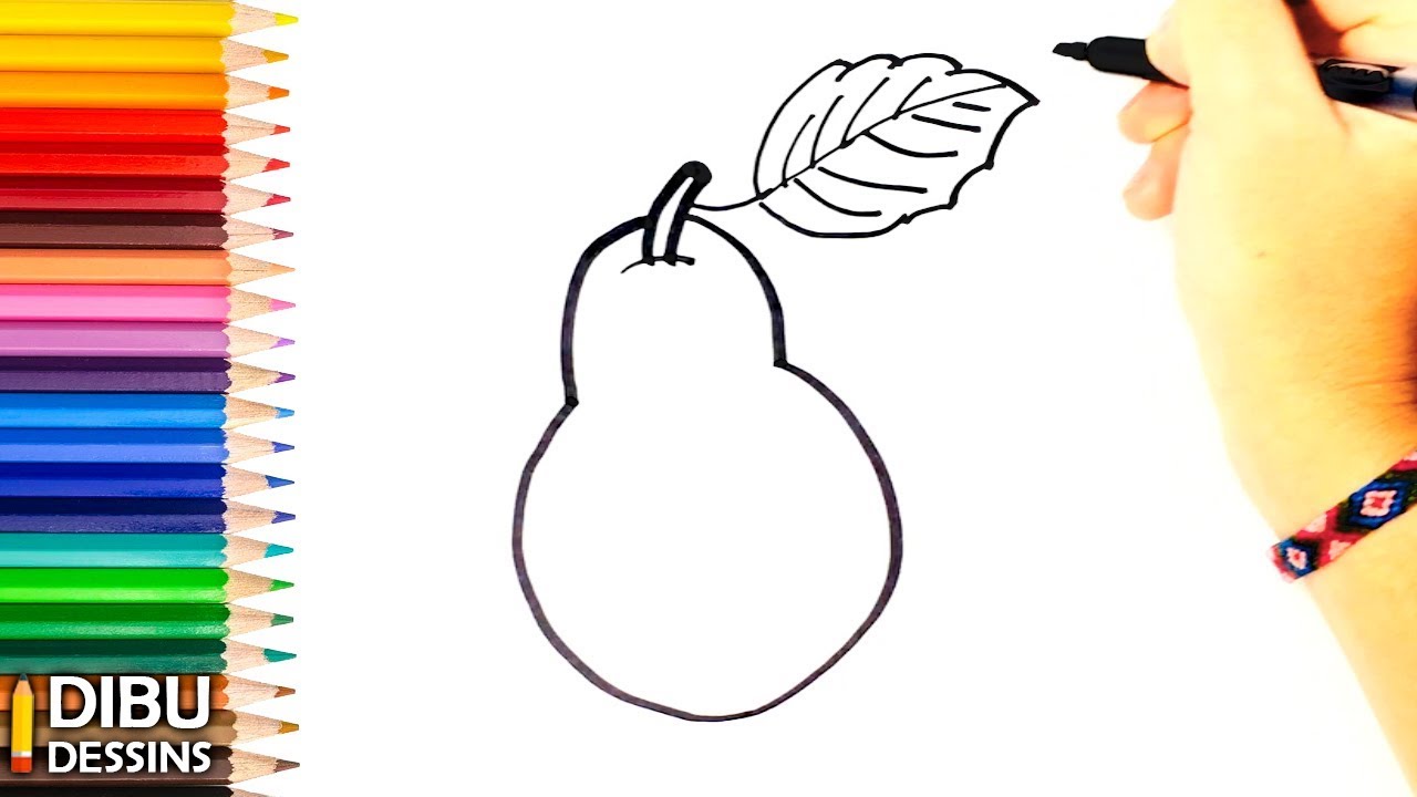 Comment dessiner une Poire | Dessin de Poire 