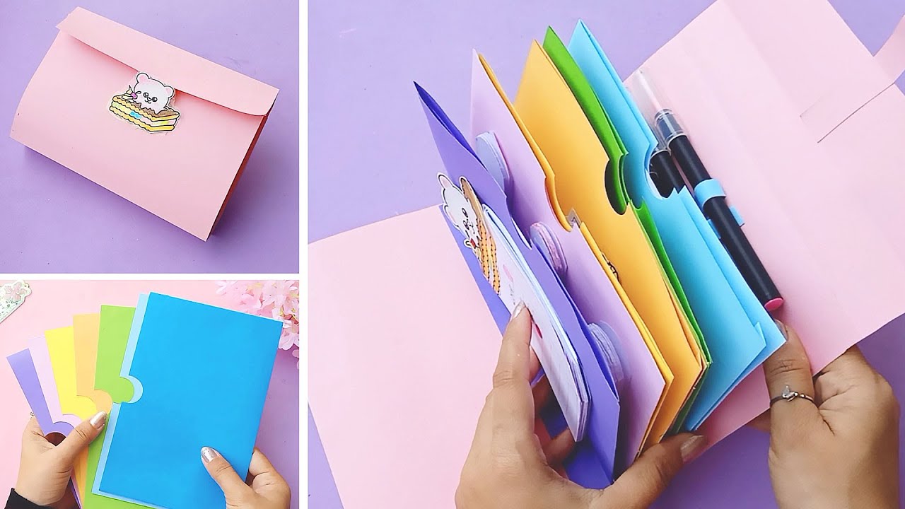 How to make Mini File Folder / DIY File Folder / DIY NOTEBOOK FOLDER Organizer – Back to SCHOOL