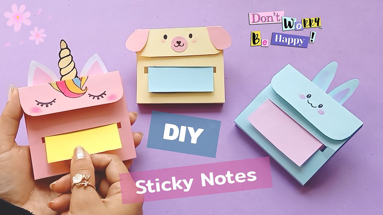 Diy Sticky note/How to make note pad/Sticky notes without double sided tape/Homemade Stationary Item