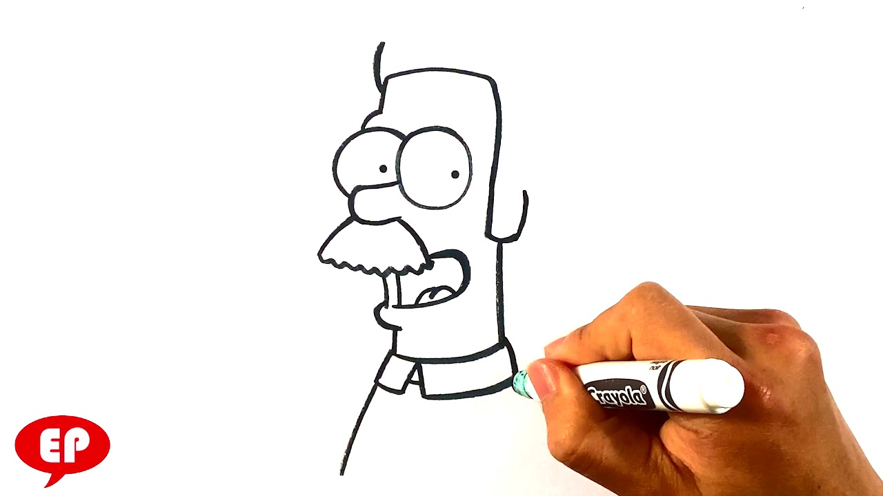 How to Draw The Simpsons – Ned Flanders – Easy for Beginners