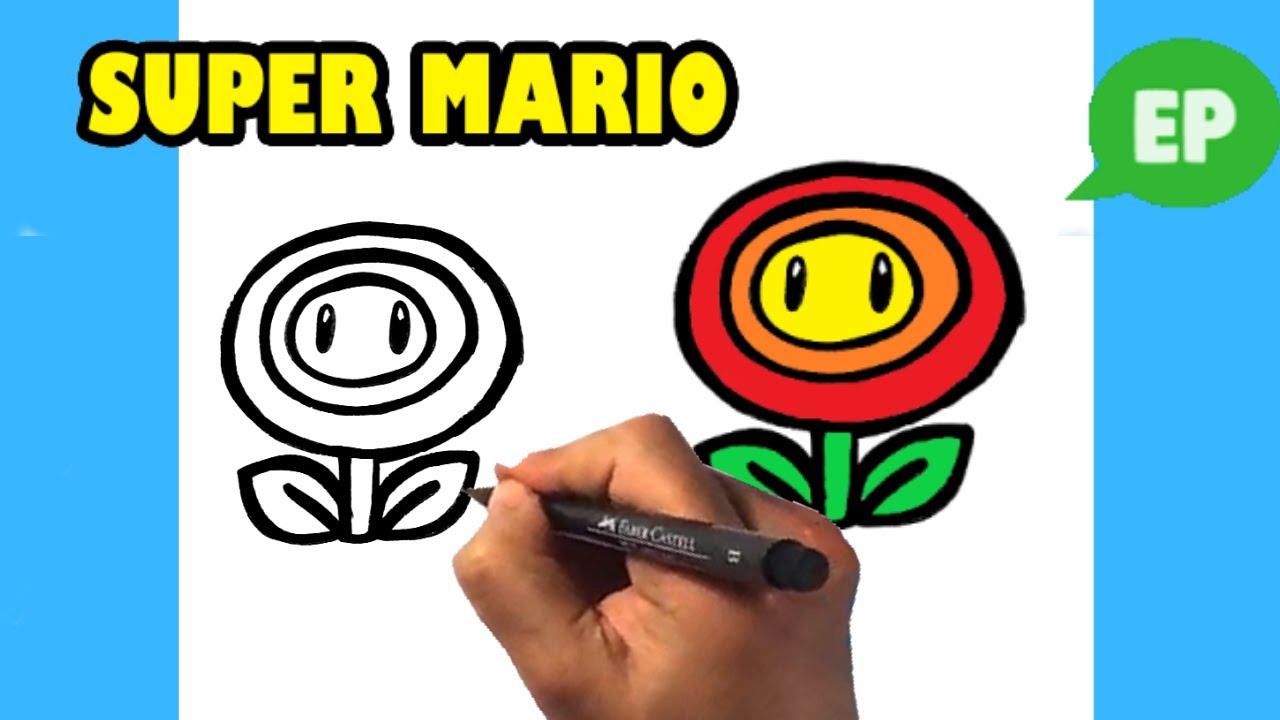 How to Draw Mario Fire Flower – Step by Step Easy