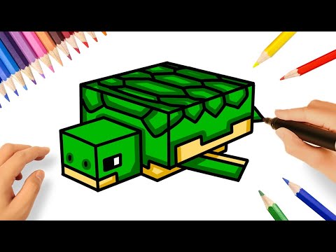 COMMENT DESSINER UNE TORTUE 🐢 | MINECRAFT