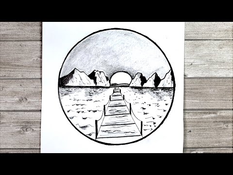 Comment Dessiner un paysage au crayon de papier | Dessin Étape par Étape