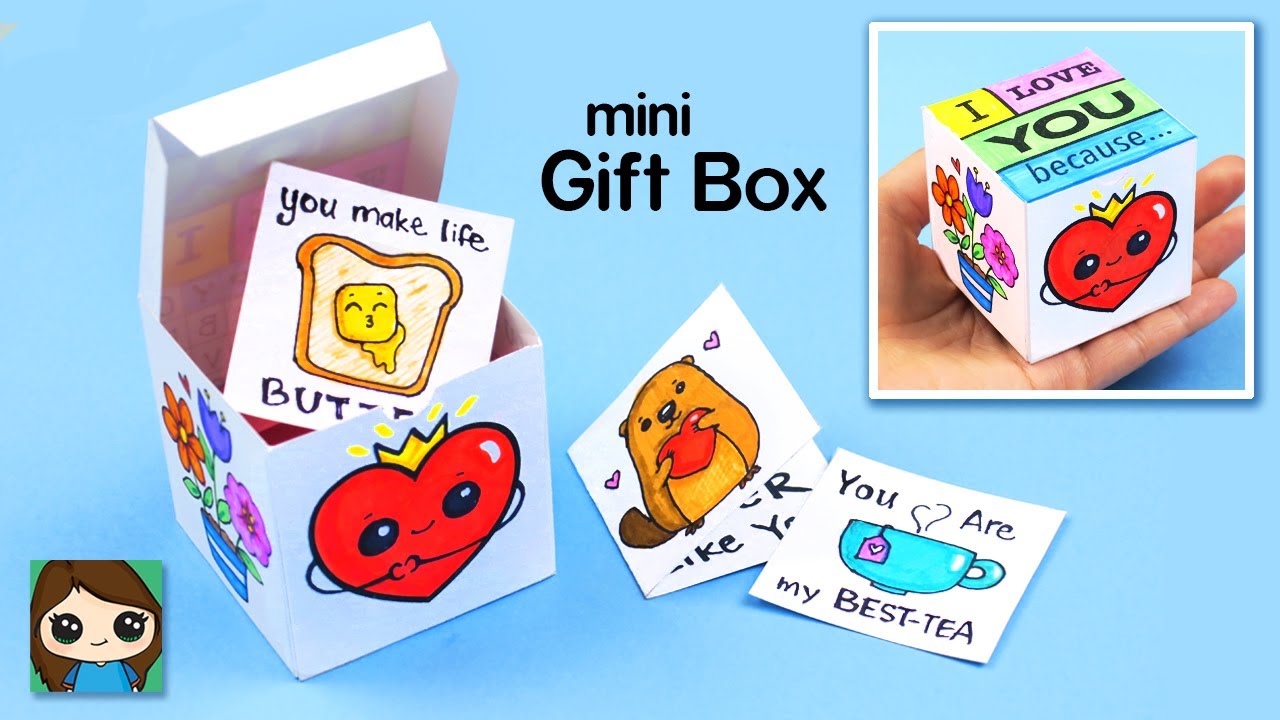 How to Make a mini I LOVE You Gift Box ❤️ Easy DIY Paper Craft