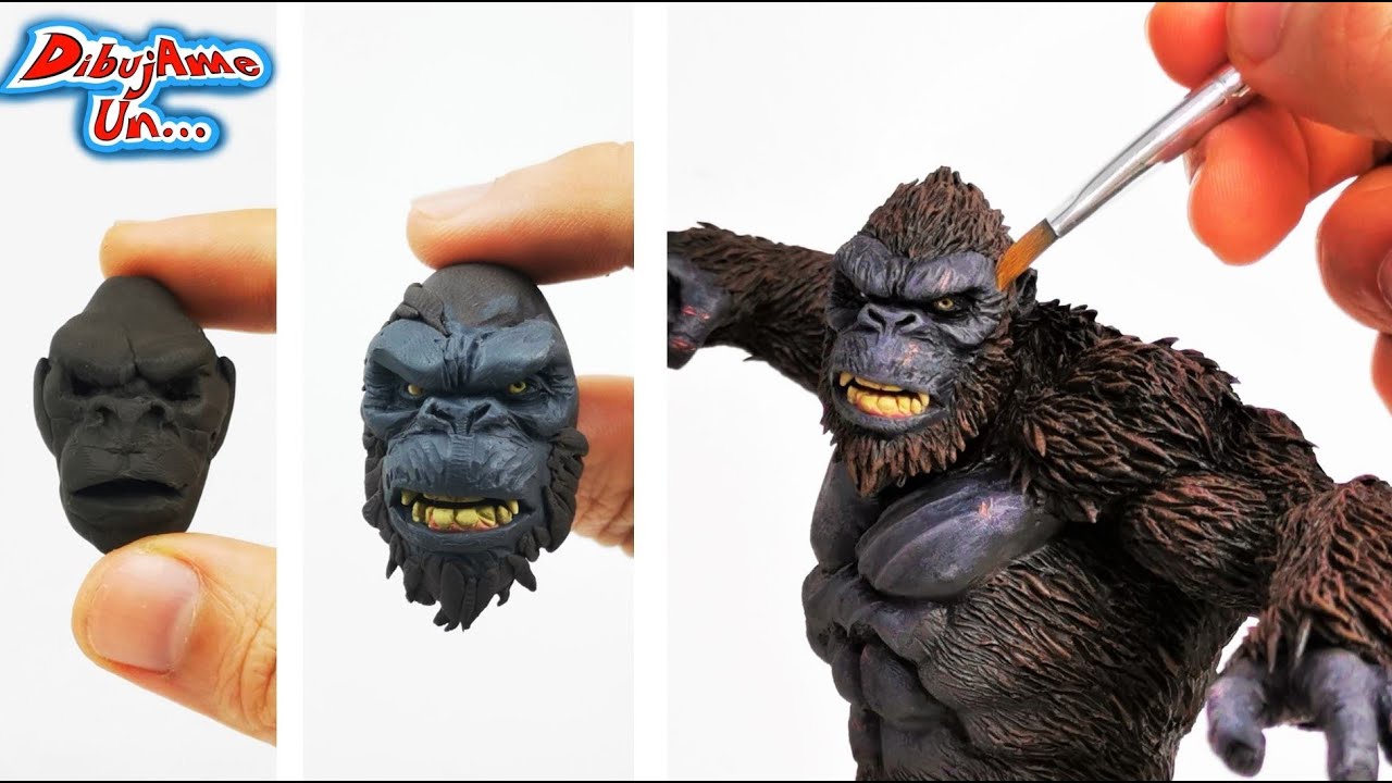 KONG de plastilina Escultura Figura( GODZILLA vs KONG ) || Sculpting KONG || @DibujAme Un