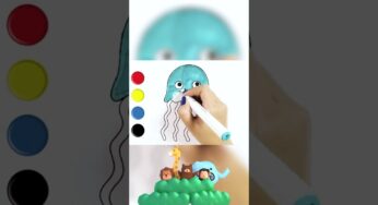 Dibujar y Colorea Medusas | Dibujos Para Niños | Aprender Colores & Animales & Español y Inglés