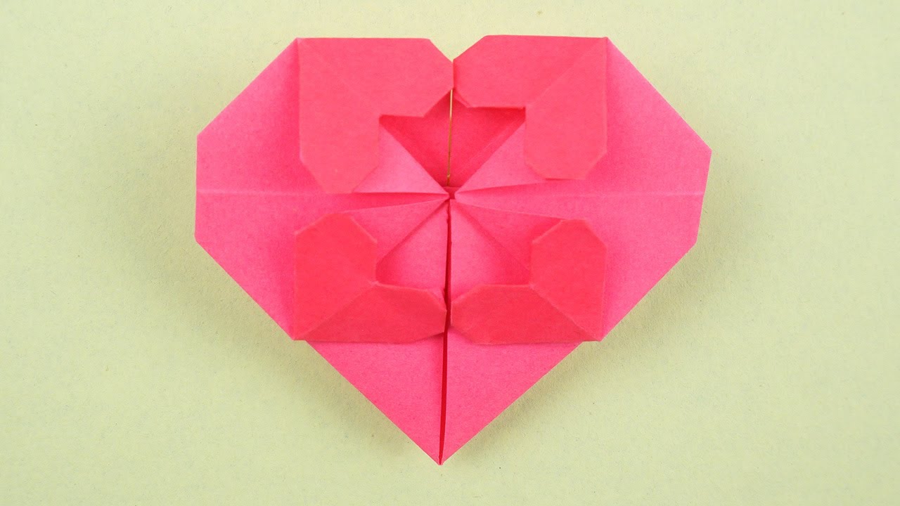 Basteln mit papier: Herz basteln – Origami herz | Valentinstag Geschenke