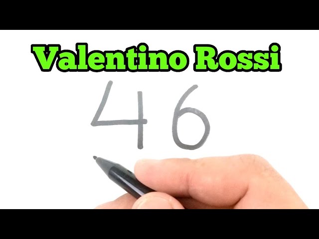 VERY EASY, How to turn number 46 into Valentino Rossi , legend from moto GP