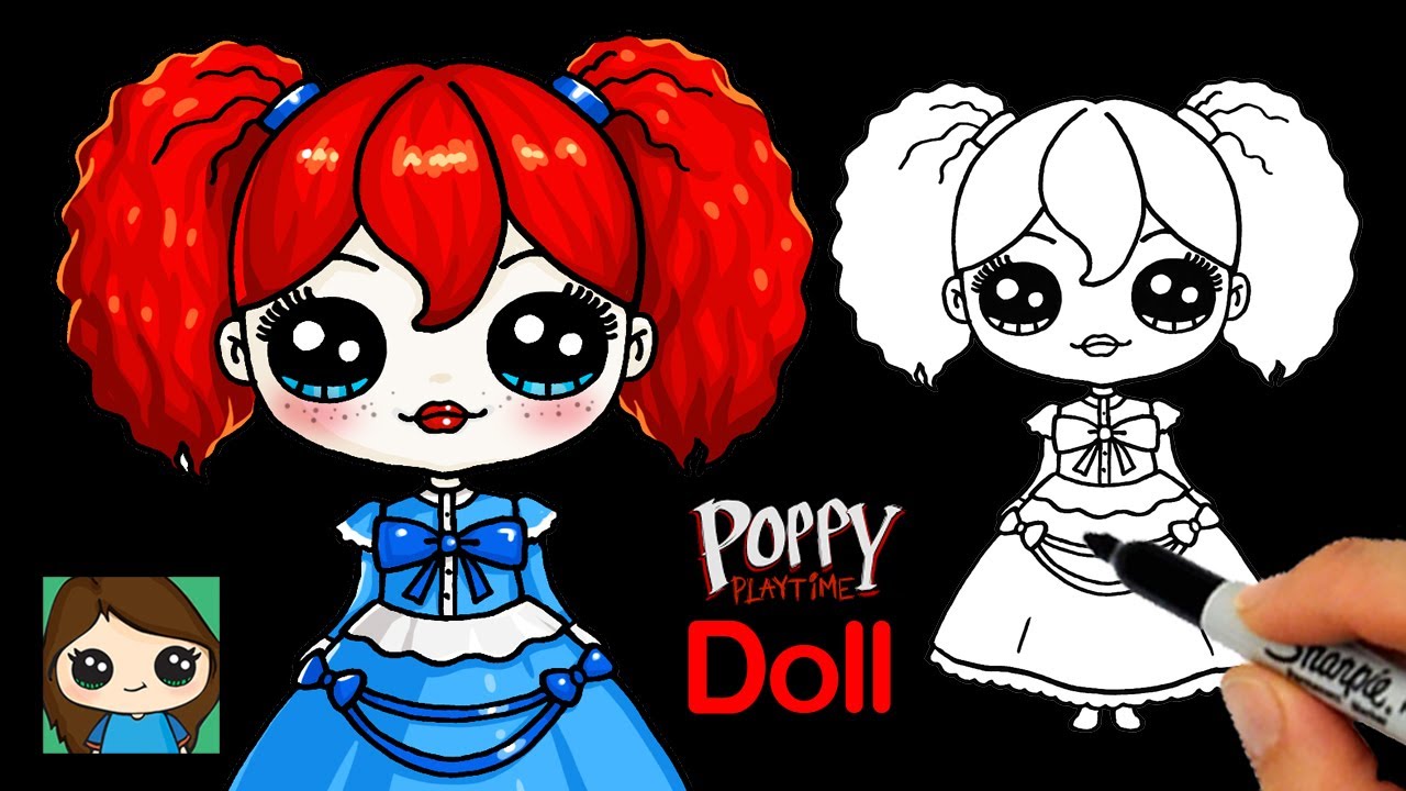 How to Draw the Doll from Poppy Playtime Game