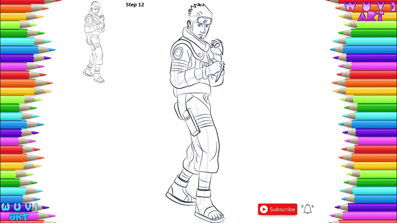 How to Draw Asuma Sarutobi from Naruto Character Step by Step Easy Drawing tutorial