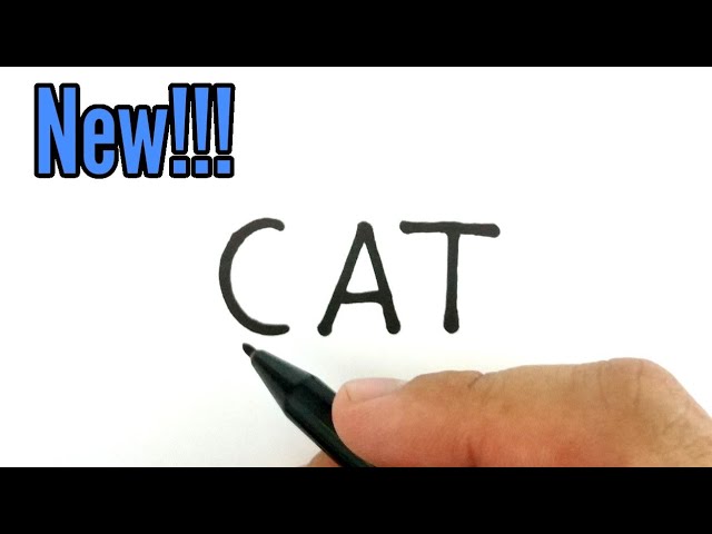 VERY EASY , How to turn words CAT into cartoon