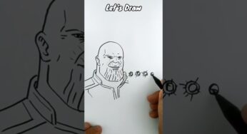 VERY EASY ! How to turn words THANOS into CARTOON for KIDS / #marvel #avengers #drawing #shorts