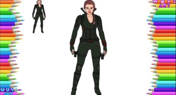 How to Draw Black Widow from Avengers Endgame Step by Step Drawing tutorial