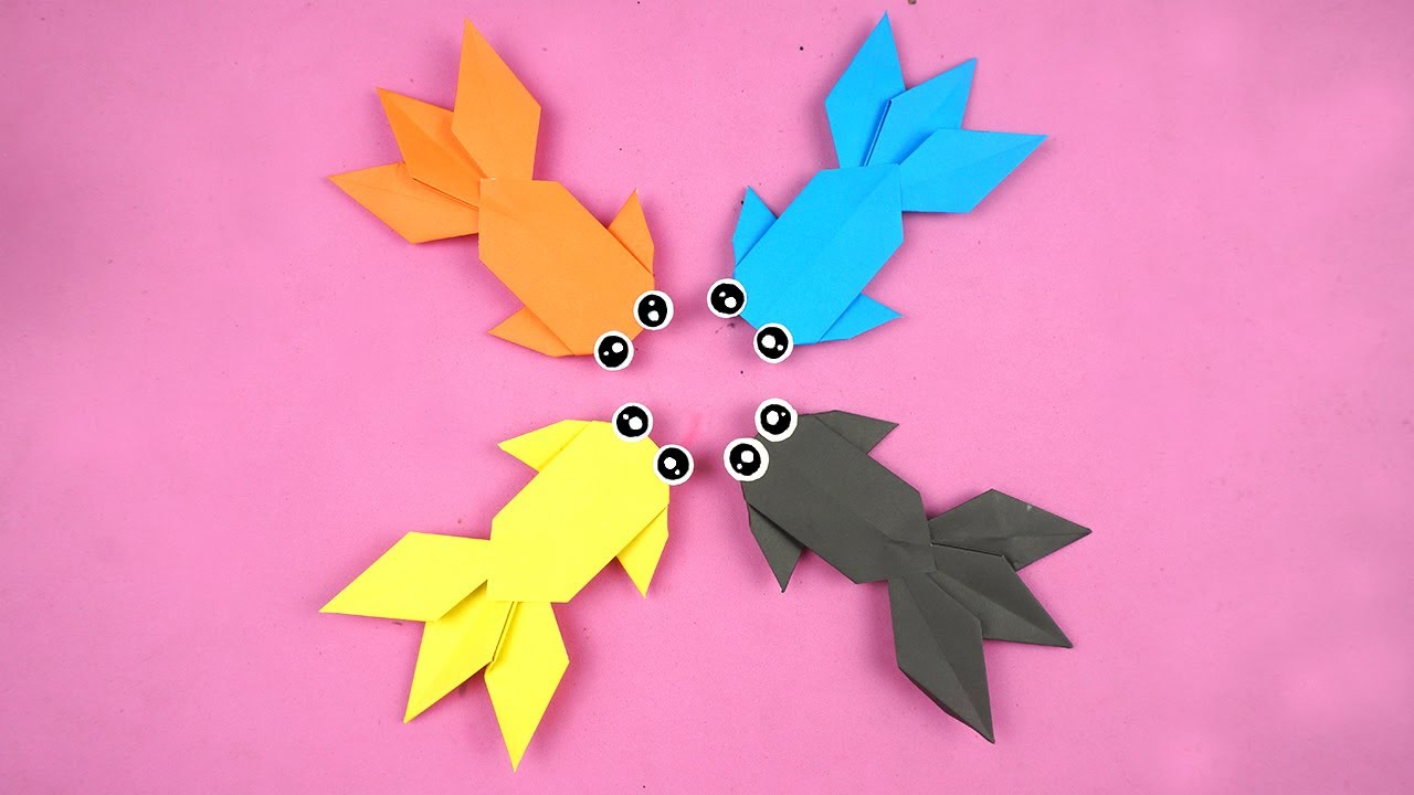 Fisch falten – Origami fisch falten mit papier | DIY Bastelideen