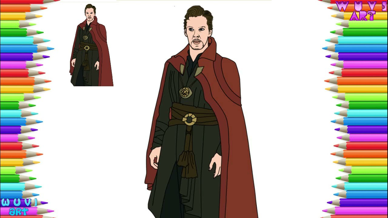 How to Draw Doctor Strange from Avengers Endgame Step by Step Easy Drawing tutorial