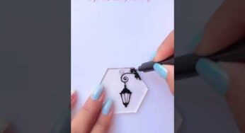 Acrylic Glass Keychain Painting Tutorial #shorts #CreativeArt #Satisfying