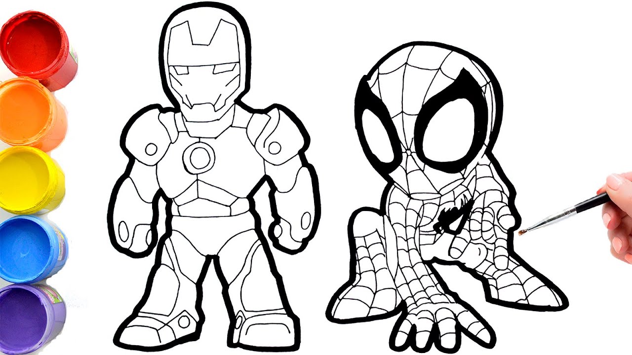 🔴🔴How To Draw Marvel’s Spidey vs ironman and His Amazing Friends