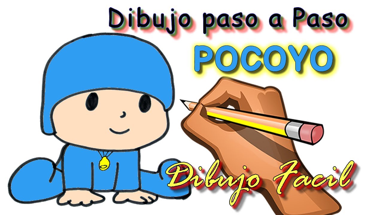 DIBUJO FACIL DE POCOYO CON PEKETONA