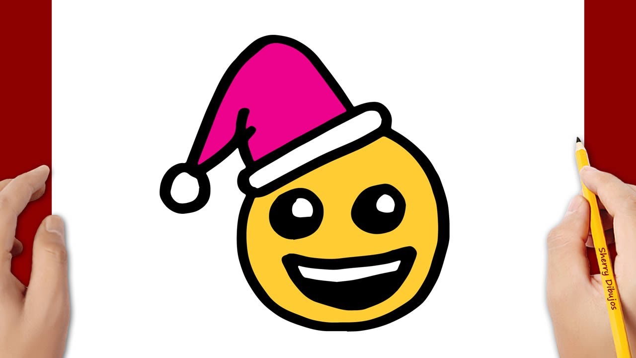 Dibujo de Navidad: Cómo dibujar un emoji de Navidad