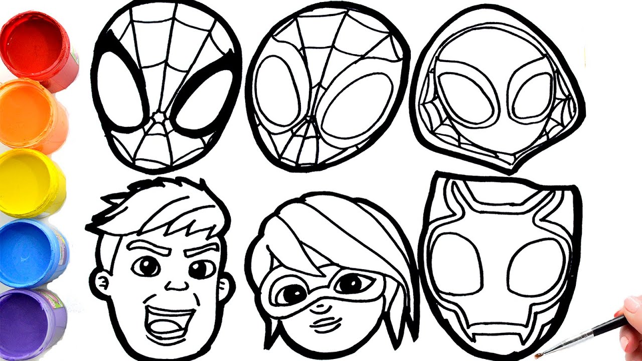 🔴🔴How To Draw Marvel’s Spidey and His Amazing Friends faces | SPIDEY Y SUS SORPRENDENTES AMIGOS