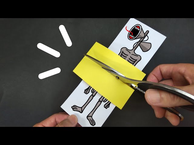 COOL！PAPER MAGIC TRICK with Immortal Siren Head（Trevor Henderson）｜PAPER CRAFT DIY