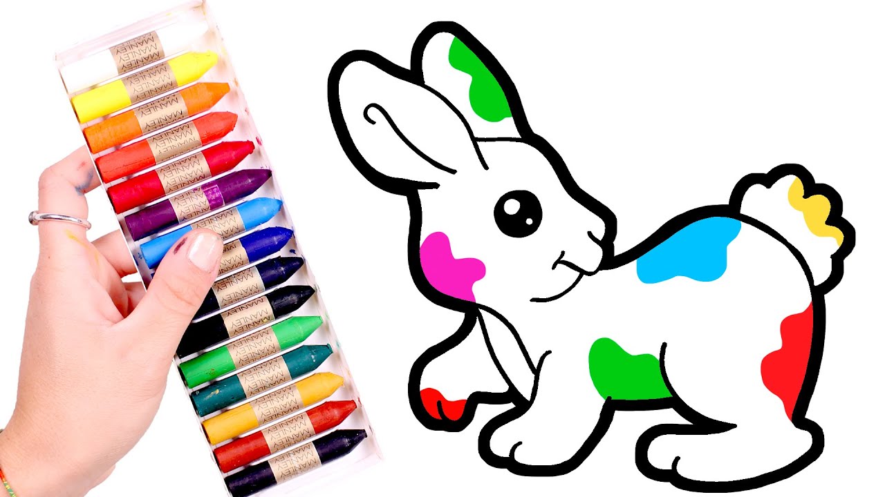 Dibuja y Colorea al Conejo de Pascua 🐰🎊 Vídeos para niños