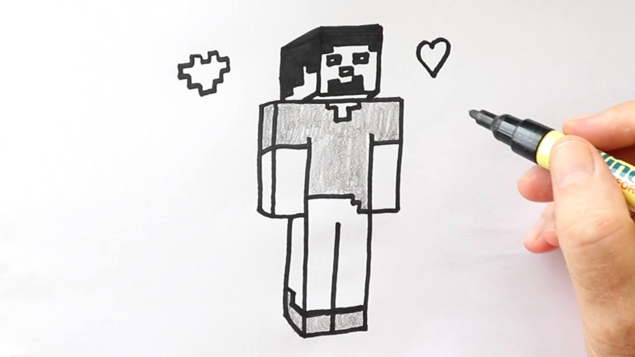 Cómo dibujar a Steve de Minecraft | Dibujos fáciles y lindos