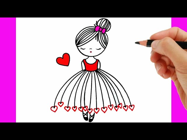 HOW TO DRAW A GIRL EASY STEP BY STEP – HOW TO DRAW A BALLERINA