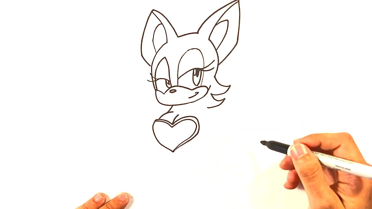 EASY How to Draw ROUGE the BAT – from SONIC