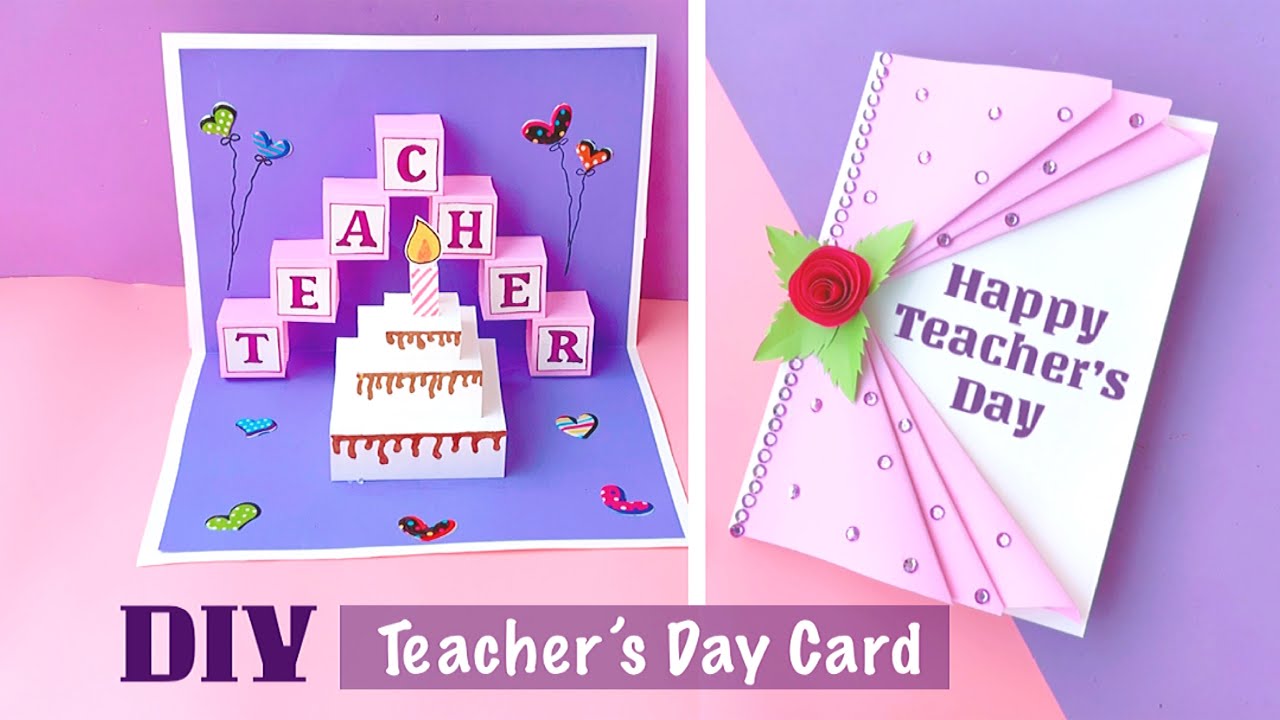 How to make Teacher’s Day Card Idea | DIY Handmade Cards | Gifts Idea | School Supplies-Back