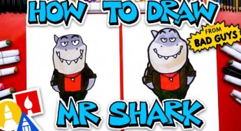 How To Draw Mr Shark From The Bad Guys Movie