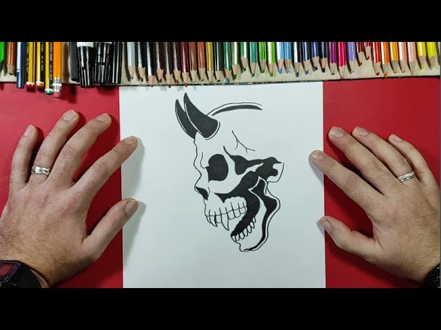 Como dibujar una calavera 💀👹 paso a paso 59 | How to draw a skull 💀 59