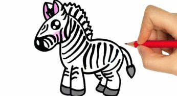 HOW TO DRAW A ZEBRA EASY STEP BY STEP – DRAWING AND COLORING A ZEBRA KAWAII