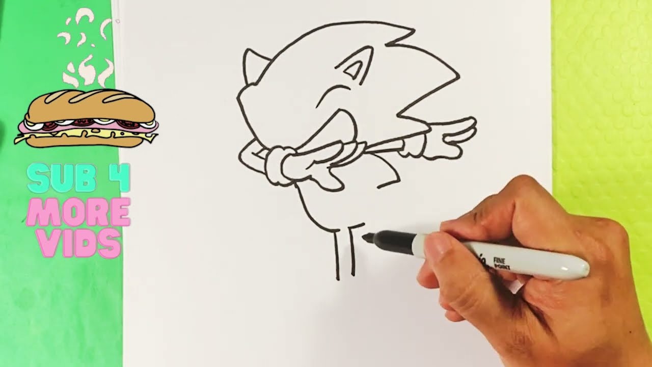 EASY How to Draw SONIC DABBING