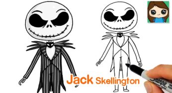 How to Draw Jack Skellington Easy | The Nightmare Before Christmas