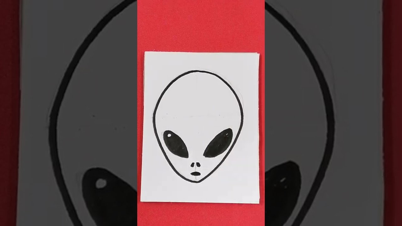 👽 Dibujos Faciles ⛔ Como Dibujar un Extraterrestre UFO Facil #shorts