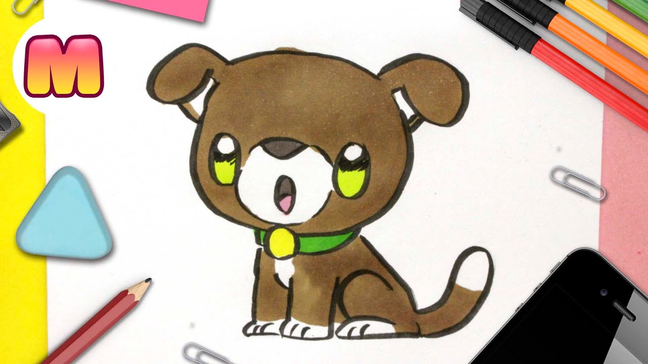 COMO DIBUJAR UN PERRO KAWAII 💖 Paso a Paso 💖 Dibujos de animales