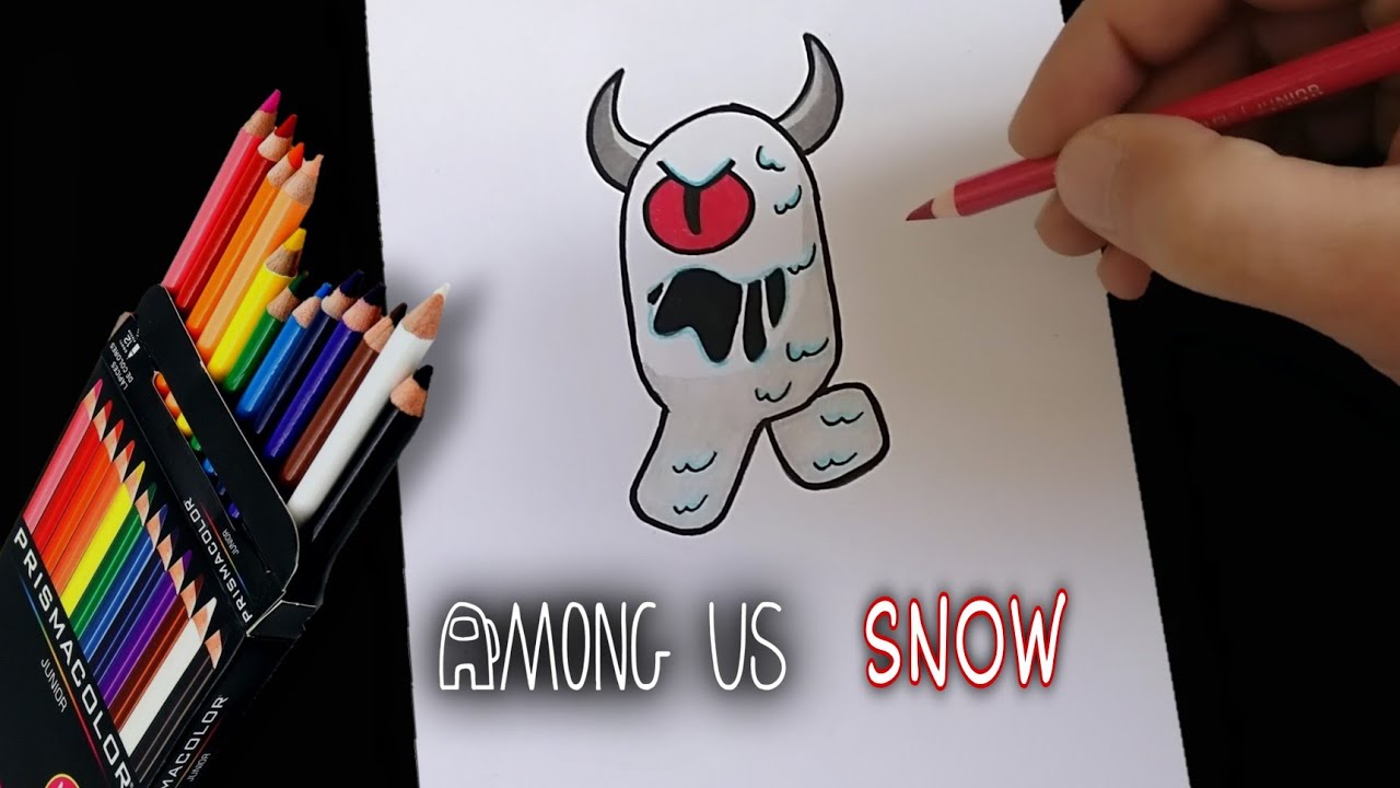 COMO DIBUJAR A SNOW DE AMONG US | IMPOSTOR DE HIELO | how to draw among us snow | ice impostor