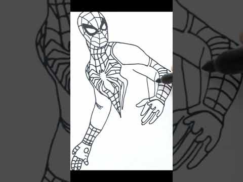 Drawing Spider-man Remastered #spiderman #drawings #shorts