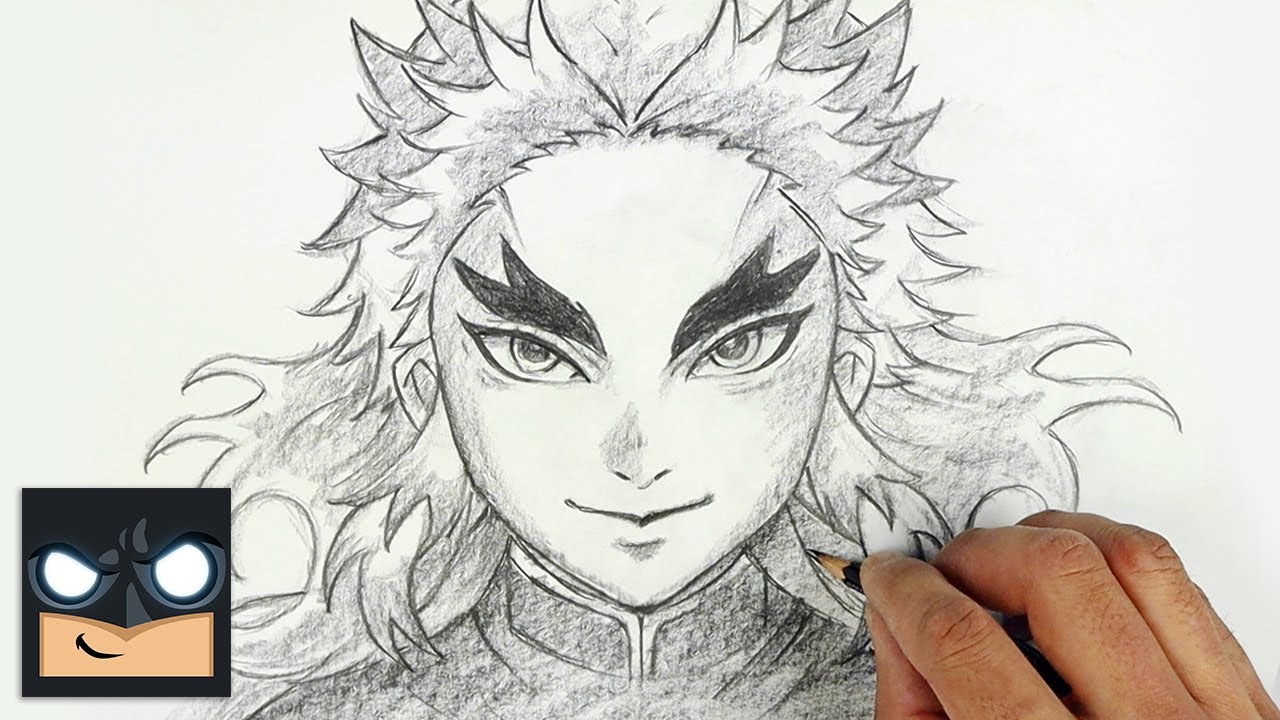 How To Draw Rengoku | Demon Slayer Sketch Tutorial